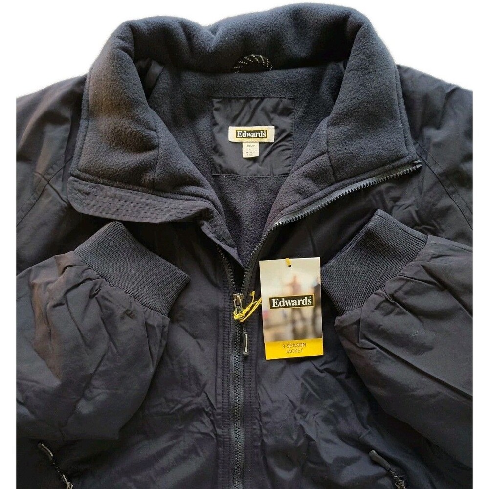 Edwards Jacket XL Style #3410 Navy Blue Unisex 3 Season Water Resistant Utility